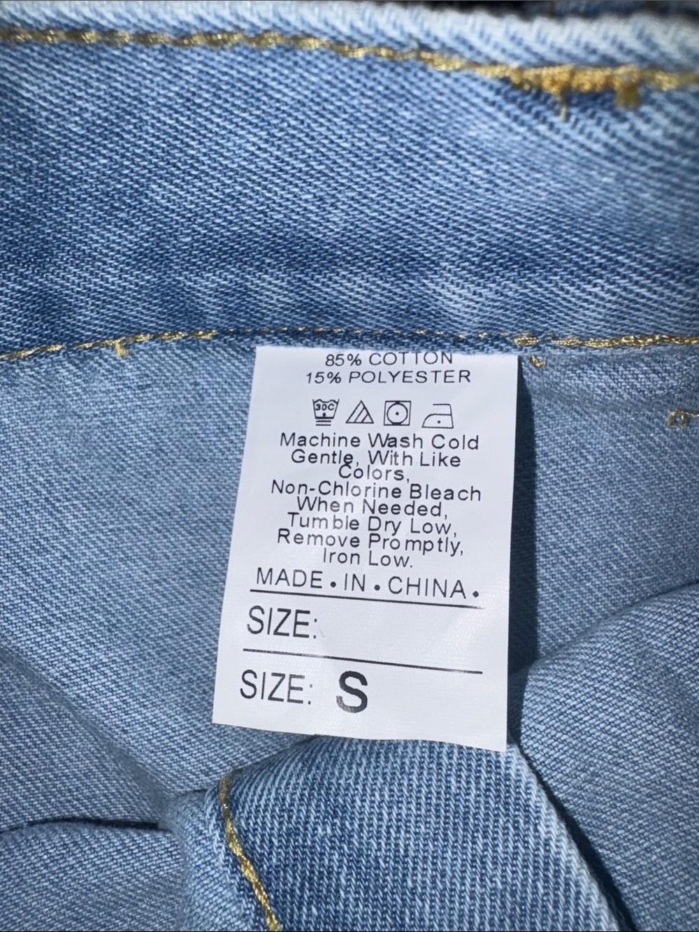 Light Wash Denim Button-Front Midi Skirt - Picture 2 of 3